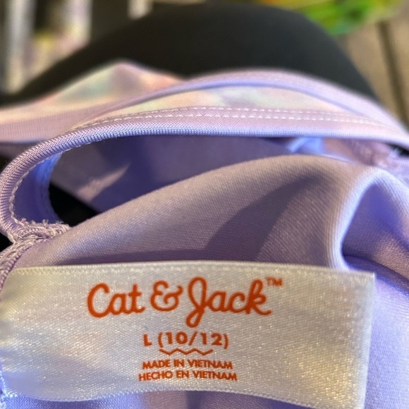 D10.4.  Cat & Jack Sz L (10/12/) multicolor girls one piece swimsuit. - Picture 2 of 3